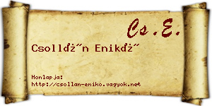 Csollán Enikő névjegykártya